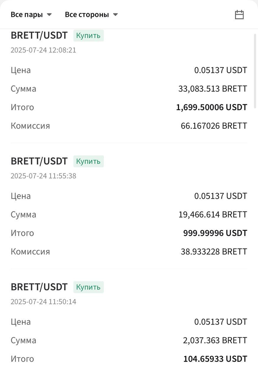 BRETT кейс — кошелёк биржи